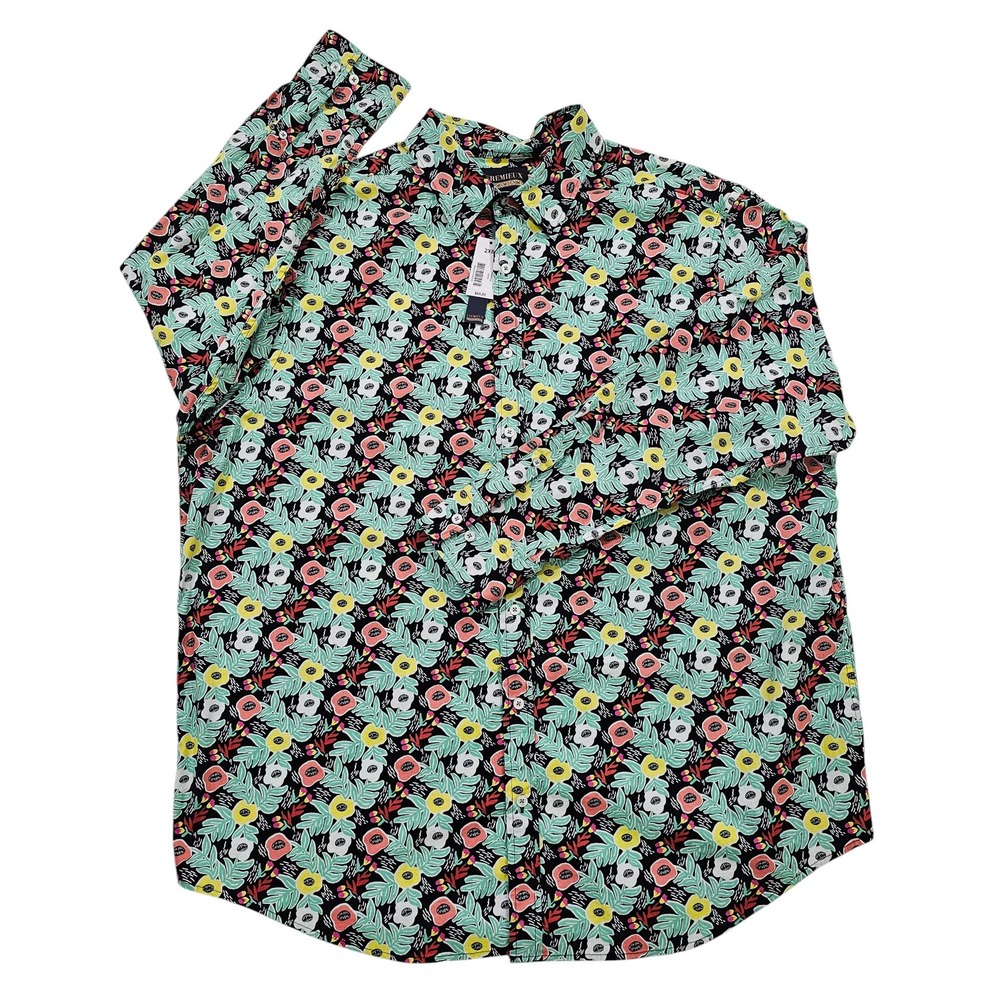 Cremieux Premium Denim 2XB Floral Stretch Button Up Shirt Big